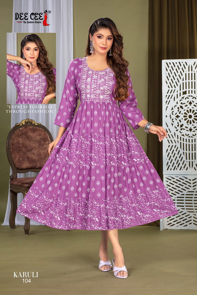 Karuli 1 By Deecee Fancy Plain Anarkali Kurtis Wholesale Shop In Surat